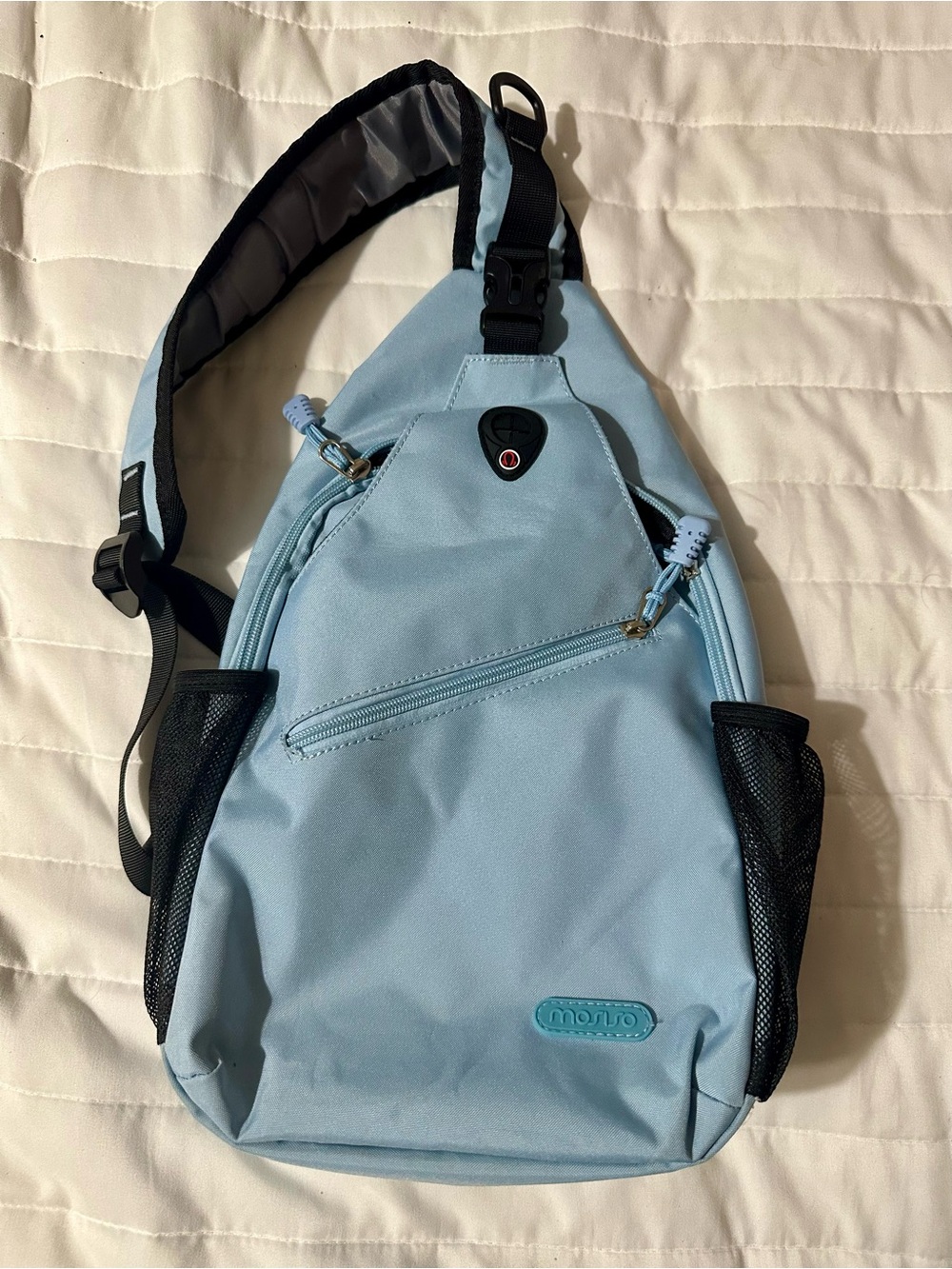 Motto Light Blue Sling Bag for Men - Single Strap Belt Pack